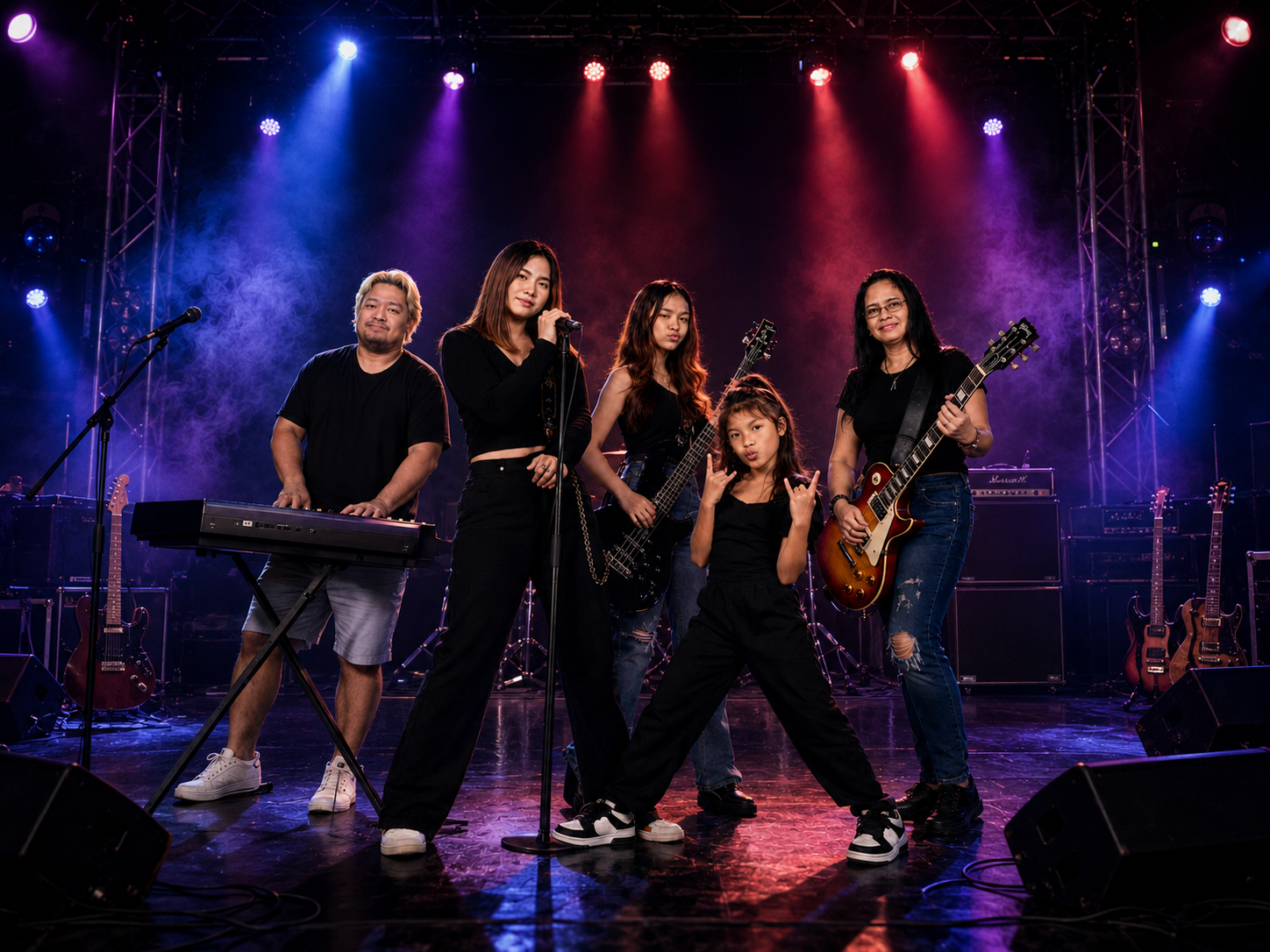 NOVA LIVE Bandfoto im Bühnenlicht