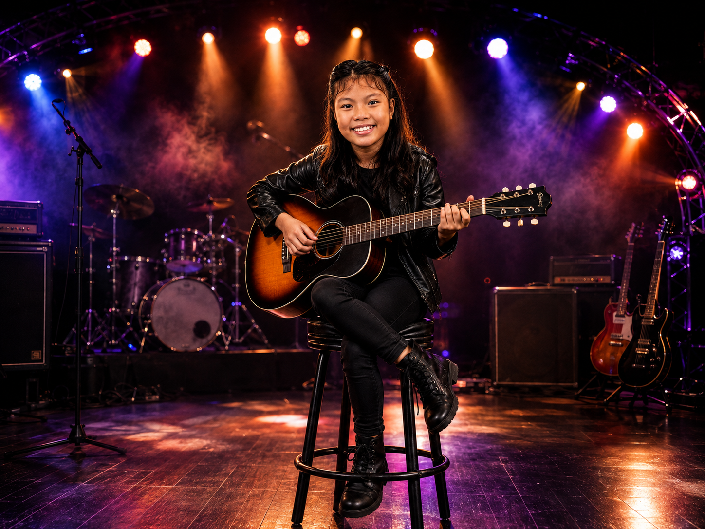 Junge NOVA LIVE Musikerin mit Gitarre
